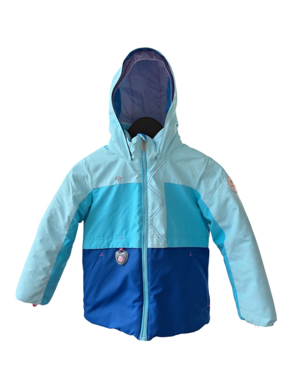 Obermeyer Colette Instituted Hooded winter Jacket - Light Blue & Dark Blue